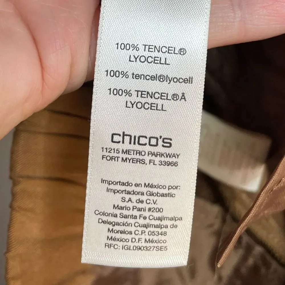 5 for‎ $25🔥Chico's Brown Suede Pants Size 0.5 (Small)